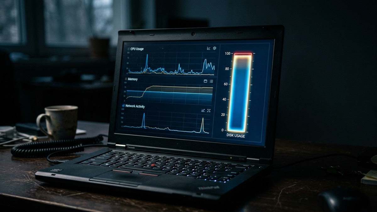 Windows Task Manager showing a process pinning the CPU at 100% usage